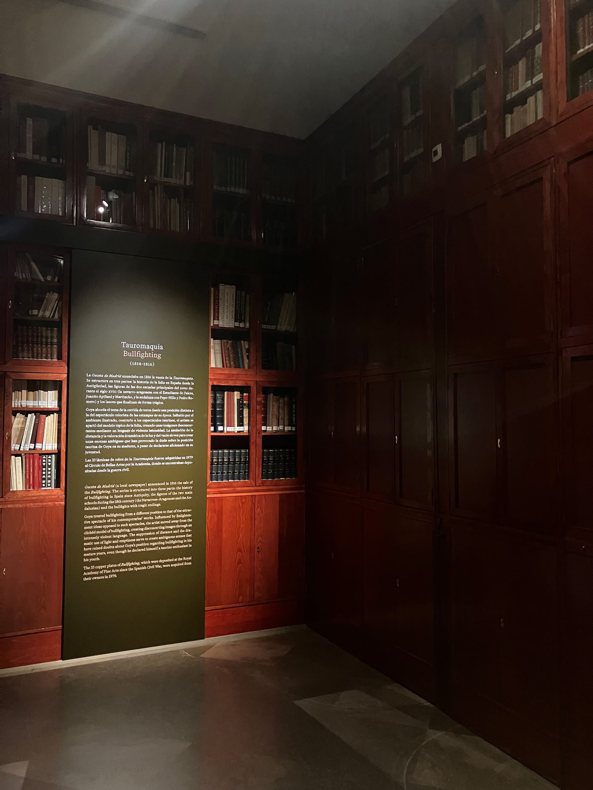 Espacio expositivo Gabinete de Francisco Goya